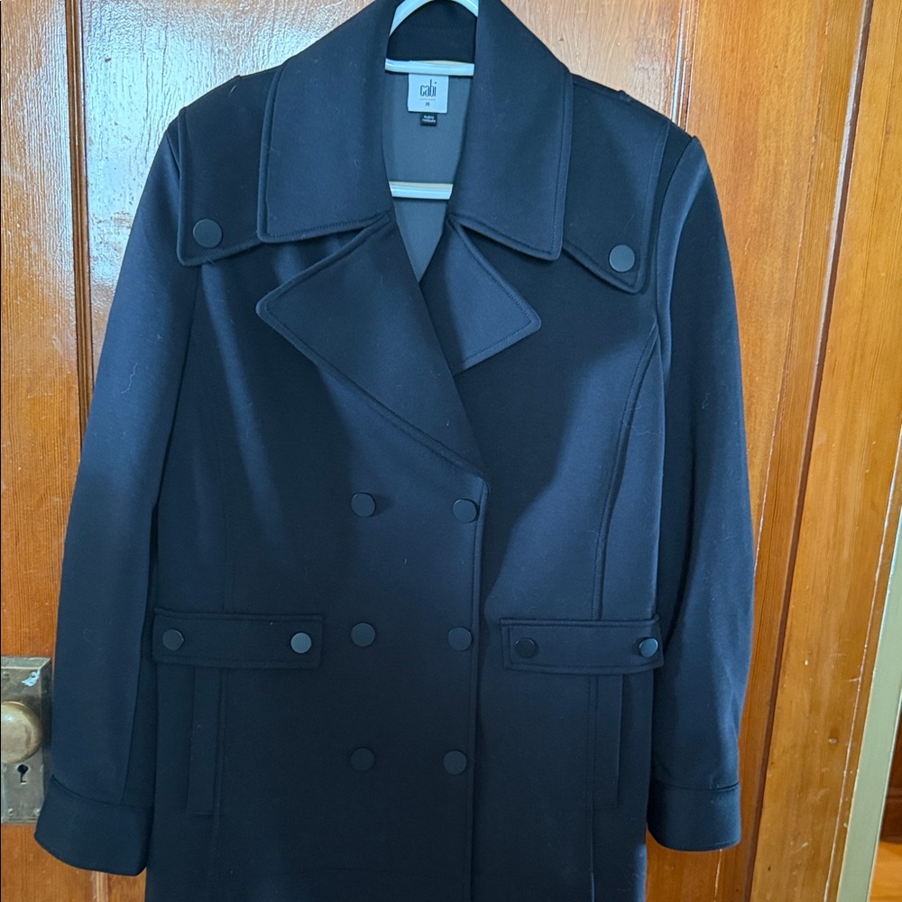 CAbi Black Double-Breasted Pea Coat
